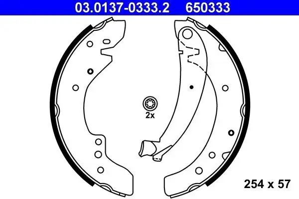 Bremsbackensatz ATE 03.0137-0333.2