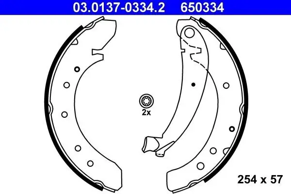 Bremsbackensatz ATE 03.0137-0334.2