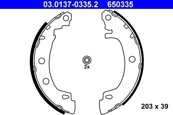 Bremsbackensatz ATE 03.0137-0335.2