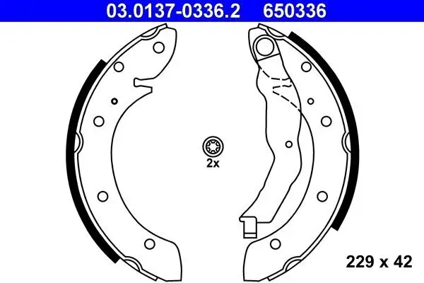 Bremsbackensatz ATE 03.0137-0336.2