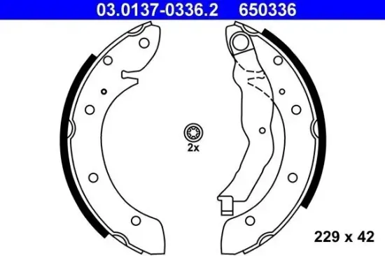 Bremsbackensatz ATE 03.0137-0336.2 Bild Bremsbackensatz ATE 03.0137-0336.2