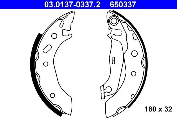 Bremsbackensatz ATE 03.0137-0337.2