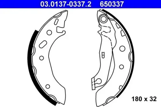 Bremsbackensatz ATE 03.0137-0337.2 Bild Bremsbackensatz ATE 03.0137-0337.2