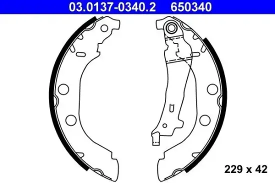 Bremsbackensatz ATE 03.0137-0340.2 Bild Bremsbackensatz ATE 03.0137-0340.2