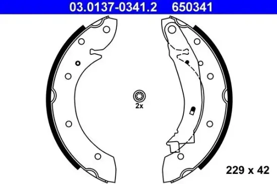 Bremsbackensatz ATE 03.0137-0341.2 Bild Bremsbackensatz ATE 03.0137-0341.2