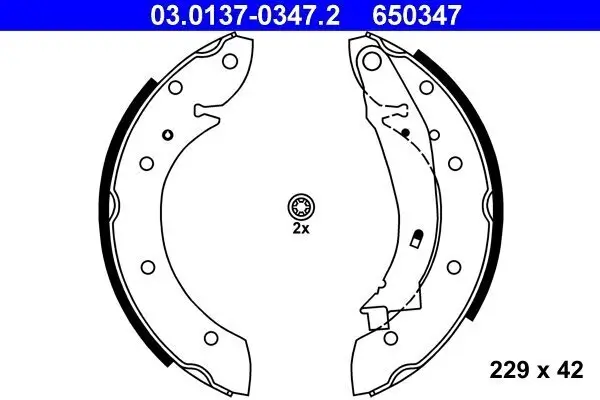 Bremsbackensatz ATE 03.0137-0347.2