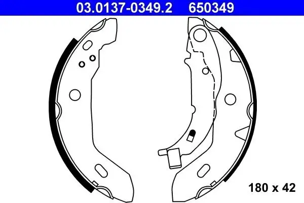 Bremsbackensatz ATE 03.0137-0349.2