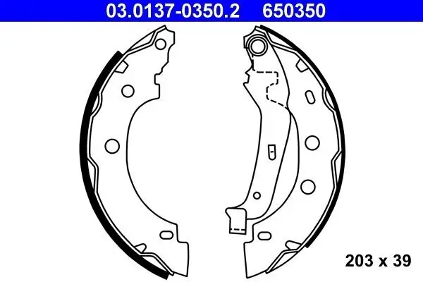 Bremsbackensatz Hinterachse ATE 03.0137-0350.2