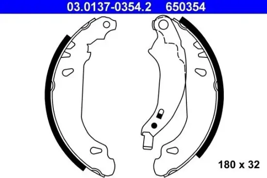 Bremsbackensatz ATE 03.0137-0354.2 Bild Bremsbackensatz ATE 03.0137-0354.2