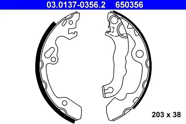 Bremsbackensatz ATE 03.0137-0356.2