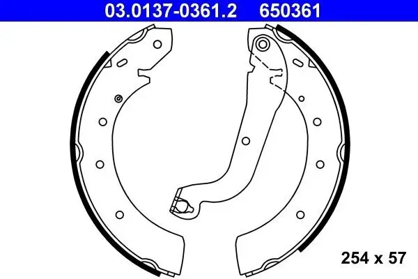 Bremsbackensatz Hinterachse ATE 03.0137-0361.2