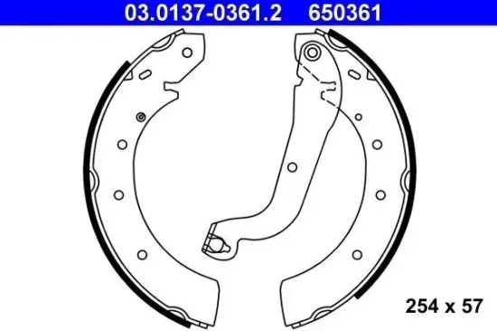 Bremsbackensatz Hinterachse ATE 03.0137-0361.2 Bild Bremsbackensatz Hinterachse ATE 03.0137-0361.2