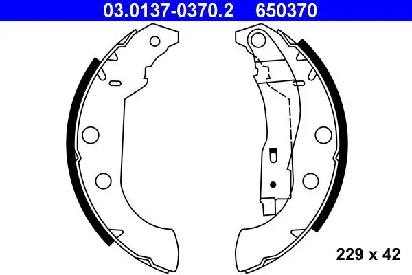 Bremsbackensatz ATE 03.0137-0370.2