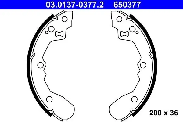 Bremsbackensatz ATE 03.0137-0377.2