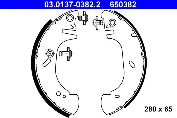 Bremsbackensatz Hinterachse ATE 03.0137-0382.2