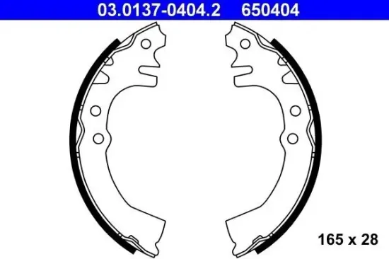 Bremsbackensatz Hinterachse ATE 03.0137-0404.2 Bild Bremsbackensatz Hinterachse ATE 03.0137-0404.2