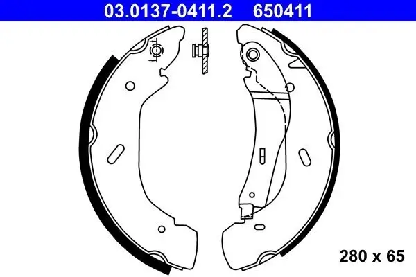 Bremsbackensatz ATE 03.0137-0411.2