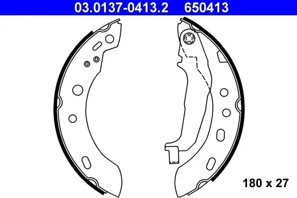 Bremsbackensatz ATE 03.0137-0413.2