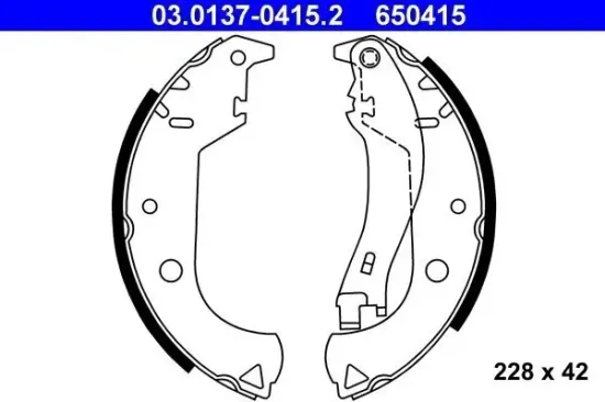 Bremsbackensatz ATE 03.0137-0415.2 Bild Bremsbackensatz ATE 03.0137-0415.2