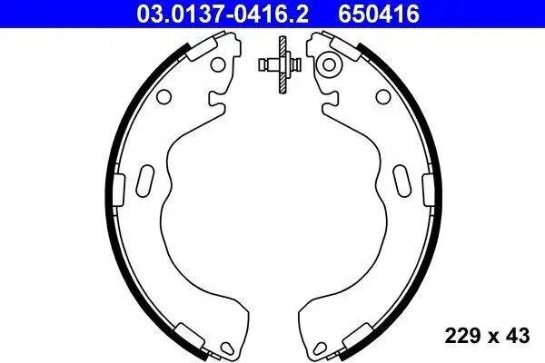 Bremsbackensatz Hinterachse ATE 03.0137-0416.2