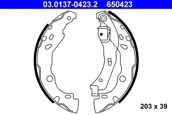 Bremsbackensatz ATE 03.0137-0423.2