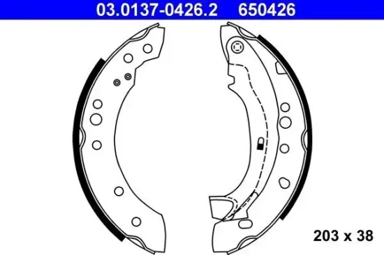 Bremsbackensatz ATE 03.0137-0426.2 Bild Bremsbackensatz ATE 03.0137-0426.2