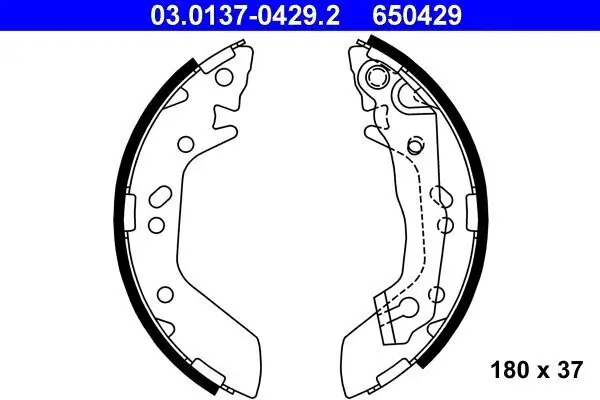 Bremsbackensatz ATE 03.0137-0429.2