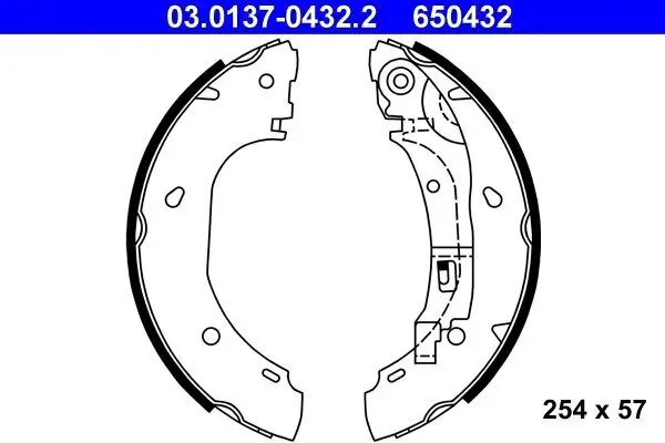 Bremsbackensatz ATE 03.0137-0432.2