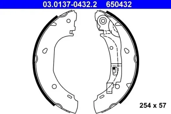 Bremsbackensatz ATE 03.0137-0432.2 Bild Bremsbackensatz ATE 03.0137-0432.2