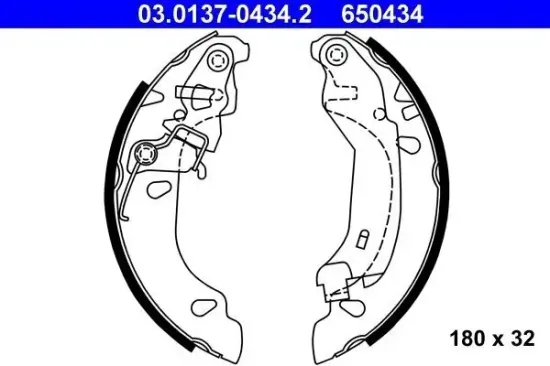 Bremsbackensatz ATE 03.0137-0434.2 Bild Bremsbackensatz ATE 03.0137-0434.2