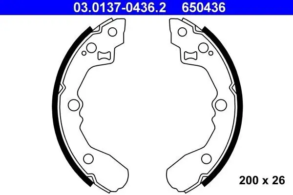 Bremsbackensatz ATE 03.0137-0436.2