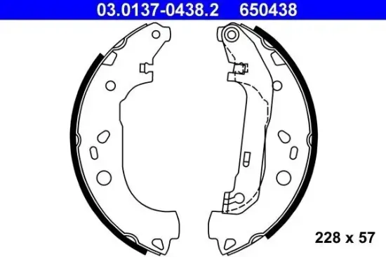 Bremsbackensatz ATE 03.0137-0438.2 Bild Bremsbackensatz ATE 03.0137-0438.2