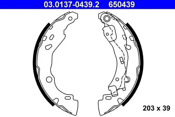 Bremsbackensatz ATE 03.0137-0439.2