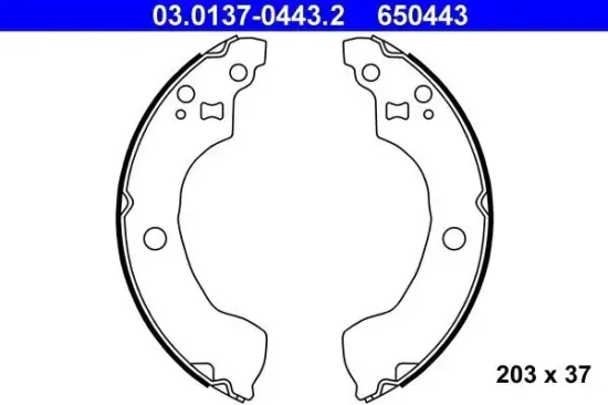 Bremsbackensatz ATE 03.0137-0443.2 Bild Bremsbackensatz ATE 03.0137-0443.2