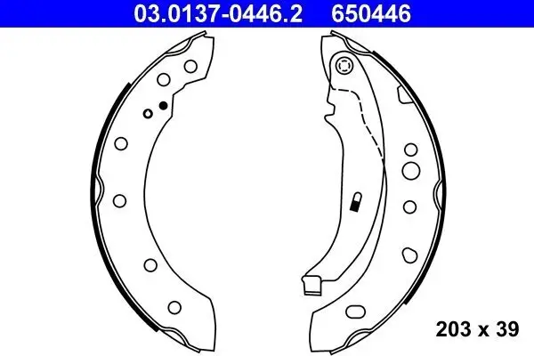 Bremsbackensatz ATE 03.0137-0446.2