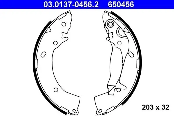 Bremsbackensatz ATE 03.0137-0456.2