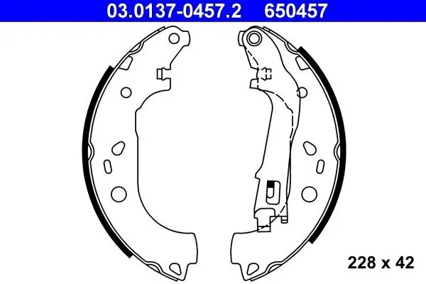 Bremsbackensatz ATE 03.0137-0457.2