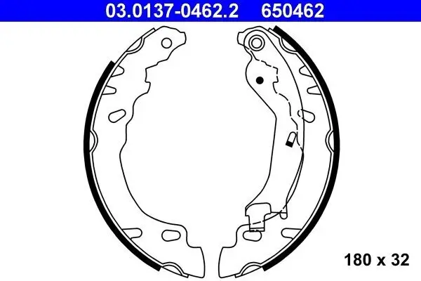 Bremsbackensatz ATE 03.0137-0462.2