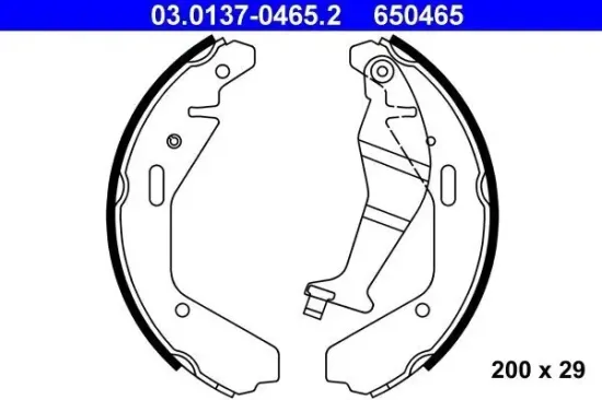 Bremsbackensatz ATE 03.0137-0465.2 Bild Bremsbackensatz ATE 03.0137-0465.2