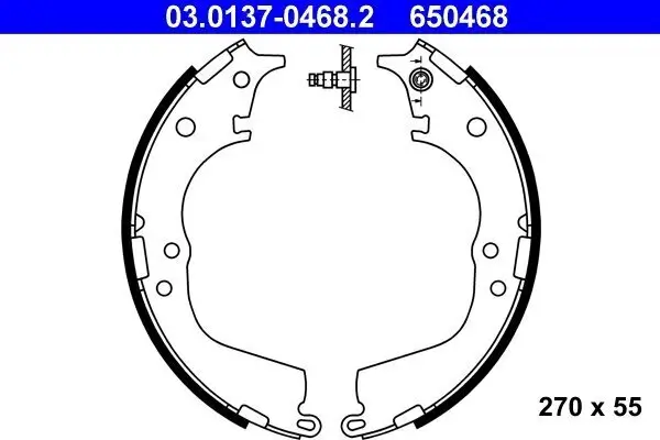 Bremsbackensatz ATE 03.0137-0468.2