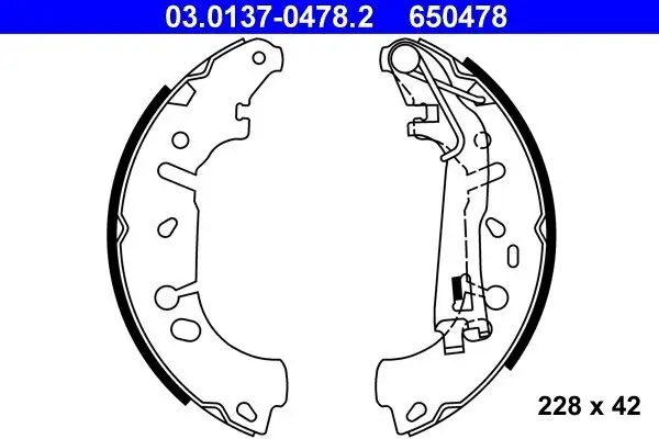 Bremsbackensatz ATE 03.0137-0478.2