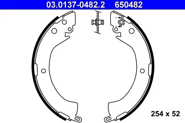 Bremsbackensatz ATE 03.0137-0482.2