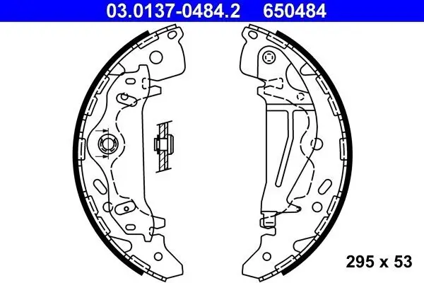 Bremsbackensatz ATE 03.0137-0484.2