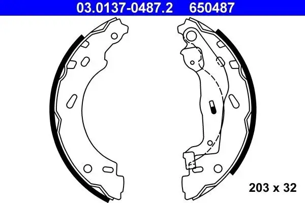 Bremsbackensatz ATE 03.0137-0487.2