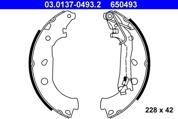 Bremsbackensatz ATE 03.0137-0493.2