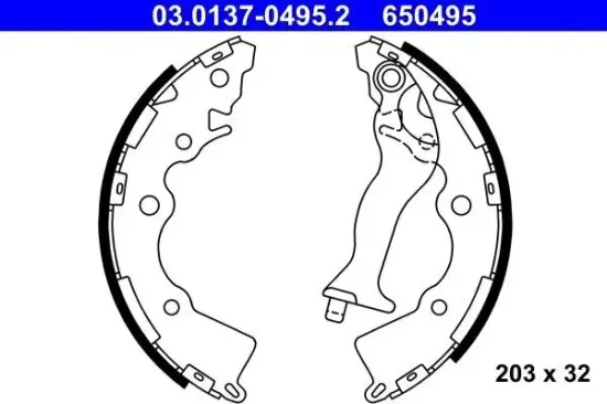 Bremsbackensatz ATE 03.0137-0495.2 Bild Bremsbackensatz ATE 03.0137-0495.2