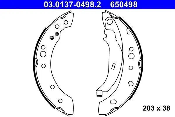Bremsbackensatz Hinterachse ATE 03.0137-0498.2