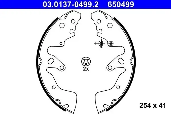 Bremsbackensatz Hinterachse ATE 03.0137-0499.2