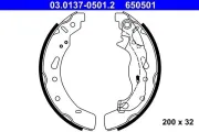 Bremsbackensatz Hinterachse ATE 03.0137-0501.2