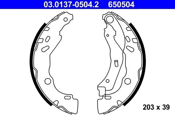 Bremsbackensatz ATE 03.0137-0504.2